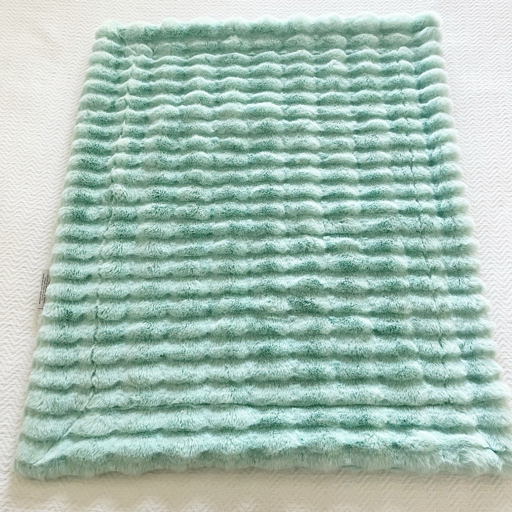 Minky Couture Teal Infant Blanket Plush Lovey - Picture 3 of 8